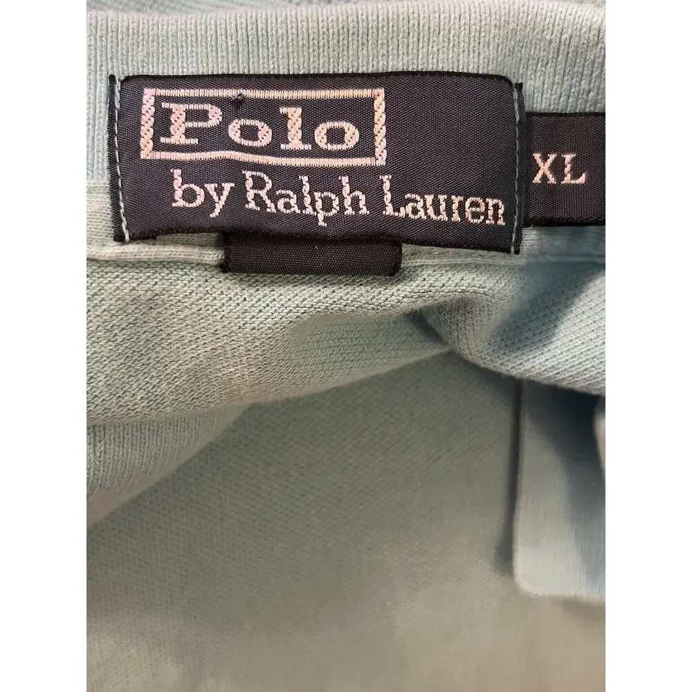 Ralph Lauren Polo Shirt Mens XL Light Blue Classic Fit Purple Pony Classy Mens